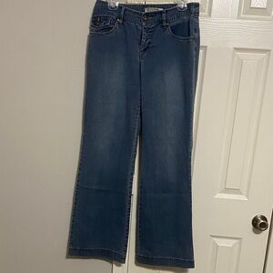 Tribal Wide Leg Dark Blue Denim Jeans